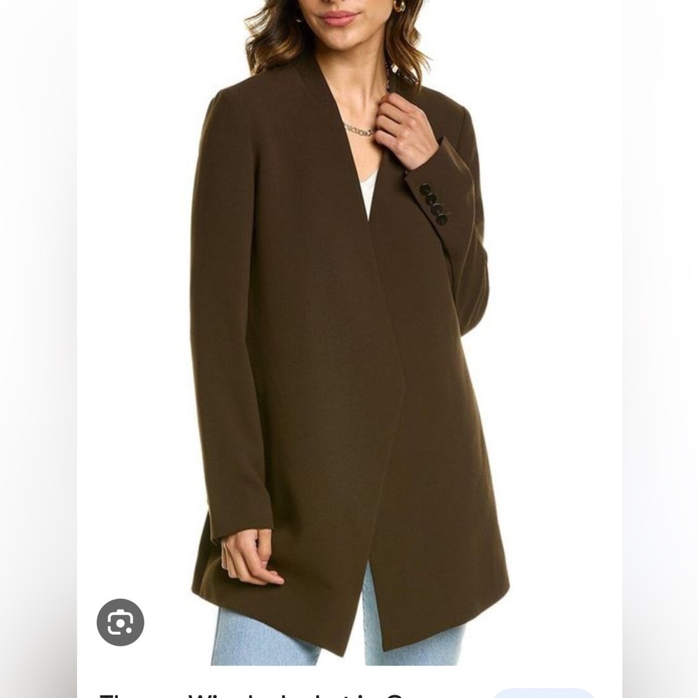Gorgeous brown Theory lightweight crepe blazer - Picture 8 of 8